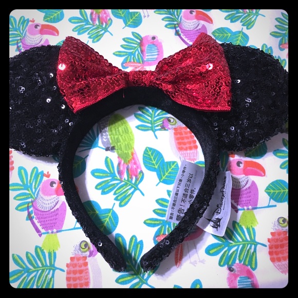 Disney Accessories - Disney Sequin Classic Minnie Mouse Ears Headband